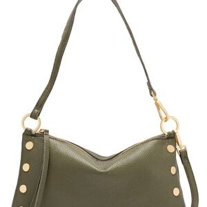 NWTS Hammitt Olive Green Leather Shoulder Bag with Gold Hardware